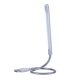 thumbnail image 2 of 2 lámparas de lectura LED USB, flexible, regulables, interruptor táctil, cuello de cisne, luz USB, lámpara portátil para libros, ordenador, cama, negro y plateado, 2 of 5