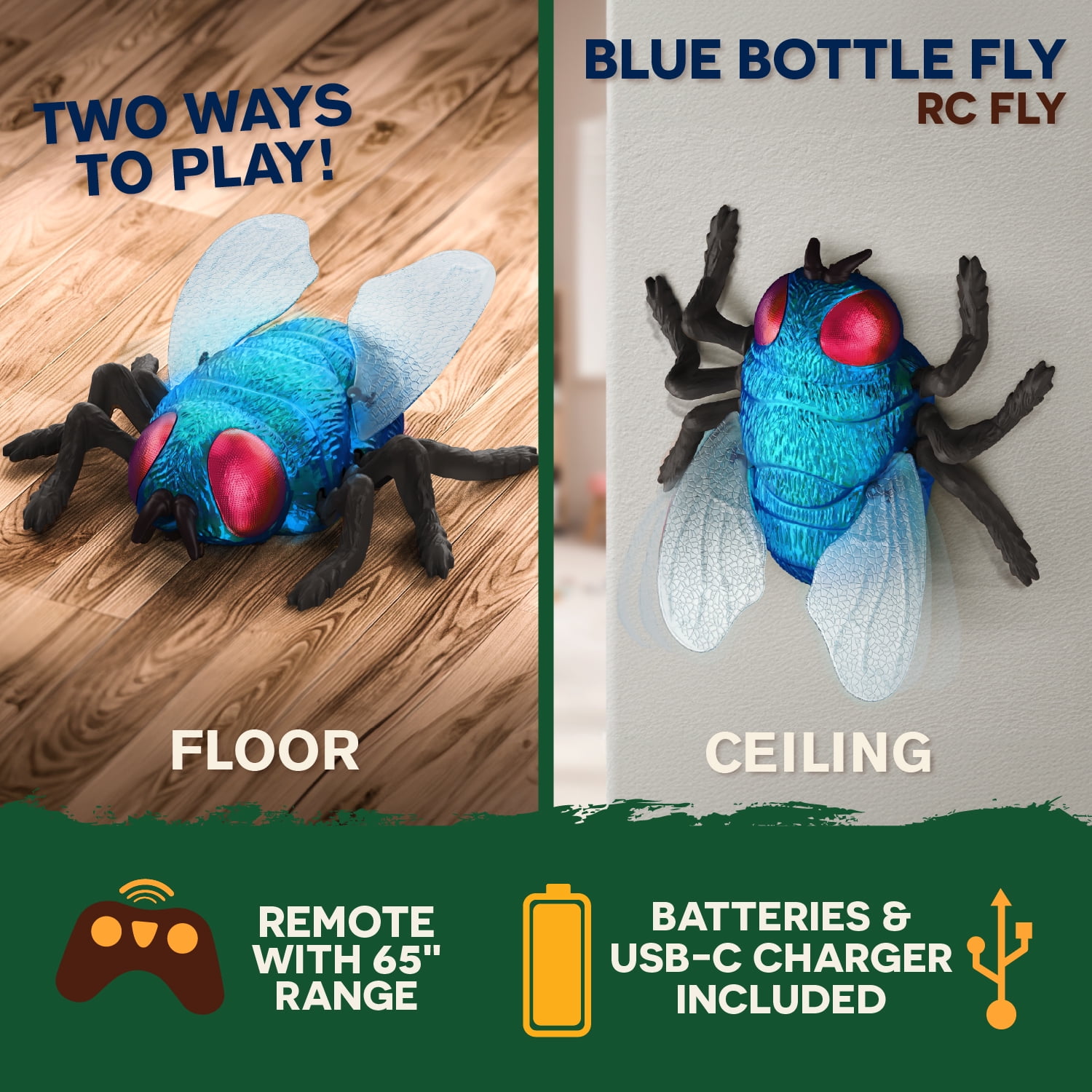 Terra by Battat RC Climbing Fly Remote Control Bug Toy for Kids 5 Years+