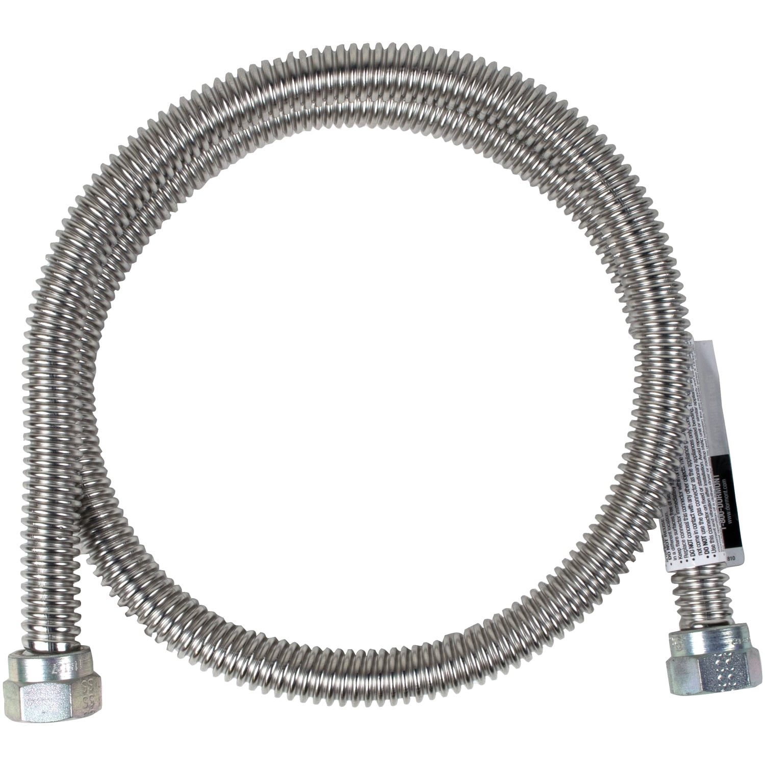 Certified Appliance Accessories 77300 4ft,Stainless Steel 5/8" MIP x 5/8" MAP Gas Line Connector,1Pc