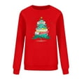 thumbnail image 4 of FAWUUDO Christmas Sweaters for Women Santa Christmas Tree Graphic Pullover Xmas Snowman Sweaters Red, 4 of 6