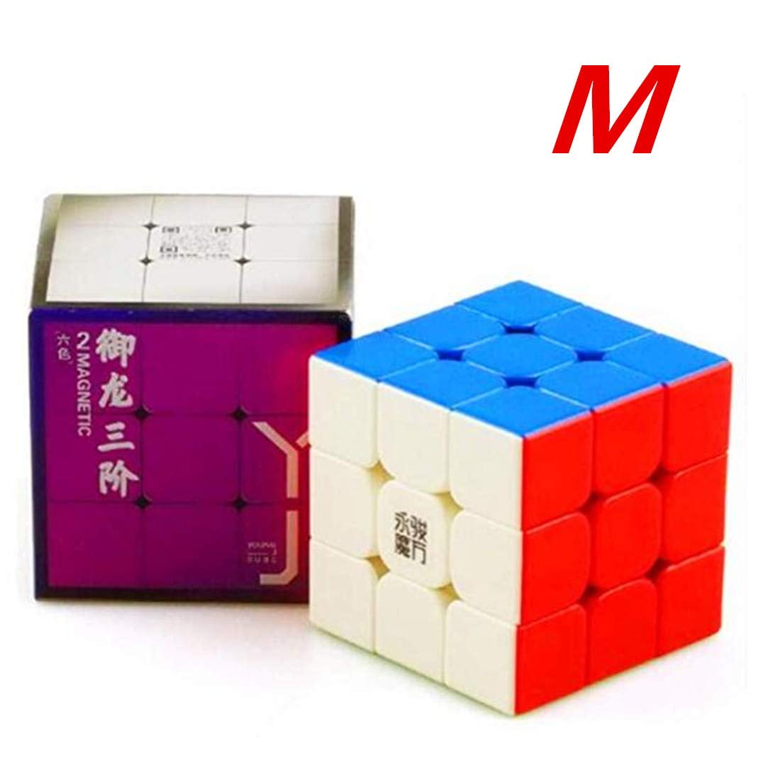 YJ YuLong V2 M 3x3x3 3x3 Stickerless Magnetic Magic Cube Speed 