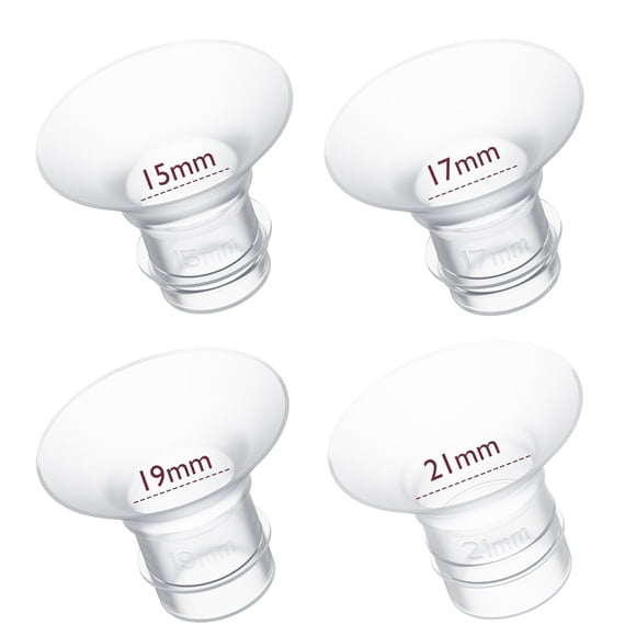 Inserto de brida portátil para extractor de leche Momcozy 15/17/19/21 mm, 4 unidades