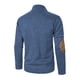 thumbnail image 4 of pstuiky manga larga de hombre, Sudadera con cremallera y cuello alto de manga larga de color liso para hombre salir tops s, 4 of 4
