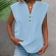 thumbnail image 2 of Blusa,Blusa de mujer con cuello en V, camiseta holgada de manga larga, mezcla de algodón y lino, top informal para uso diario, sopatenor, 2 of 8