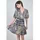 thumbnail image 4 of Vestido corto estampado clasico Roman Fashion /Juvenil, 21454 (Azul marino) azul marino M, 4 of 6