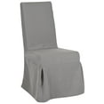 thumbnail image 6 of SAFAVIEH Adrianna Transitional Fabric Solid Dining Parsons Chair, Arctic Grey (Set of 2), 6 of 9