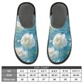 thumbnail image 5 of IAUYY Memory Foam House Slippers Suitable for Both Men and Women. Comfortable, Anti-Slip Plush Flat-Bottomed Slippers The Best Holiday Gift White Roses Floating, 5 of 9