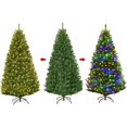thumbnail image 2 of Goplus 6FT Pre-Lit Artificial Christmas Tree Auto-Spread/Close up Branches 11 Flash Modes with Multicolored 350 LED Lights & Metal Stand, 2 of 8