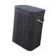 thumbnail image 4 of Cesta de bambú para la ropa sucia con tapa, cesta de almacenamiento para dormitorio , sala de estar Gris oscuro, 4 of 9