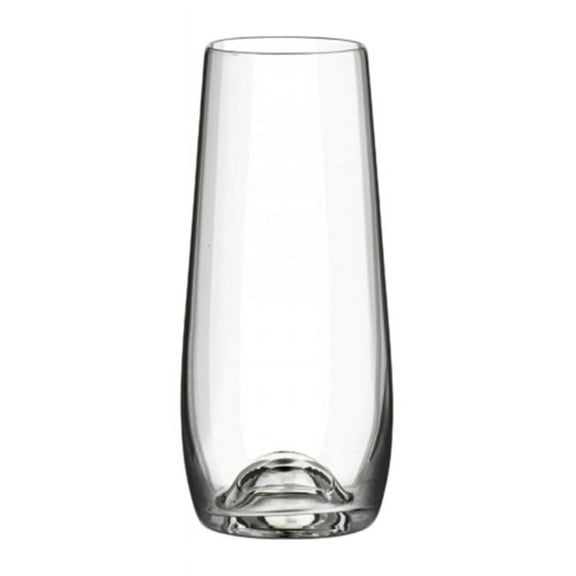 Drink Master #6 Champagne, 9 oz. Stemless Crystal Champagne Flute, Set of 4