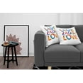 thumbnail image 3 of Ambesonne Live Laugh Love Throw Pillow Cover 2 Pack, Joyful Words, 20", Multicolor, 3 of 5