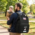 thumbnail image 3 of Camo Diaper Bag Backpack for Dad and Mom with USB Charging Port Stroller Straps and Insulated Pocket,army military Travel Nappy Backpack (Black), 3 of 15