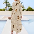 thumbnail image 2 of Burrito Tortilla Wrap Long Sleeved Shirt Dress women's luxury party dress summer women's suit, 2 of 6