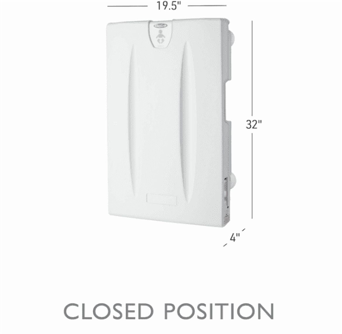 SafetyCraft Vertical Baby Changing Station, Wall-Mount, 100-EV-SC, Gray