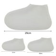 thumbnail image 6 of rygai 2Pcs Shoe Covers Waterproof Rainproof Non-slip Wear-resistant Reusable Sneakers Protector Elastic Silicone Outdoor Rainy Days Rain Boot Covers for Daily Use,White, 6 of 8