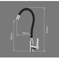 thumbnail image 2 of Grifo de cocina negro, grifo de cocina flexible con 2 modos de pulverización, mezclador de cocina giratorio de 360°, grifo de fregadero de cocina con ahorro de agua, 2 of 5