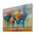 thumbnail image 2 of Designart 'Ornamental Colourful Trees IV' Modern Print on Natural Pine Wood, 2 of 5