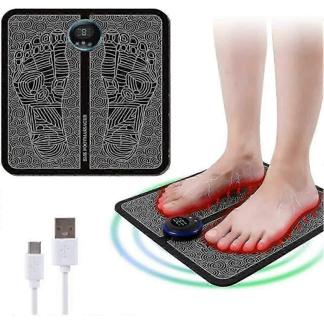 Electric Foot Stimulator Massager EMS Feet Massage Mat Full Circulation Booster USB Rechargeable Foot Massager For Neuropathy Feet