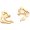 Gold, variant on Sweet Long Hair Women Face Earrings Stainless Steel Face Contour Stud Earrings for Women