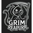 thumbnail image 2 of Black Cat Grim Reapurr Adult Black Long Sleeve Hoodie-Medium, 2 of 3