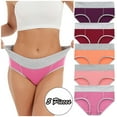 thumbnail image 2 of YOTMKGDO Cotton Underwear for Women, High Waisted, Bladder Control Underwear, Ladies Patchwork Underpants, Womens Panties, 5PC, XX-Large, 2 of 9