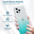 thumbnail image 4 of Compatible with iPhone 13 Pro Max 2022 6.7'' Cute Transparent Shockproof Phone Case, Cute Luxury Curly Wavy Border Soft for Girls Women Phone Case (Gradient Blue), 4 of 12