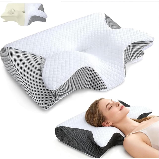 Sleep Apnea Pillow, Cervical Pillow for Sleep Apnea and Snoring (Gray)