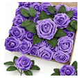thumbnail image 1 of 25pcs Rosas Artificiales Decoración Fiesta De Boda Flor 8 Cm Xtellar morado, 1 of 3