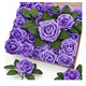 thumbnail image 1 of 25pcs Rosas Artificiales Decoración Fiesta De Boda Flor 8 Cm Xtellar morado, 1 of 3