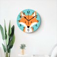 thumbnail image 6 of 10 Inch Wall Clock Battery Operated Square Clock for Office, Kitchen, Outdoor, Living Room, Cute Fox In The Style, 6 of 7