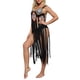 thumbnail image 4 of VISgogo - Bikini para mujer, sin mangas, para playa, con borlas caladas, vestido de verano VISgogo  moda, 4 of 7