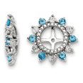 thumbnail image 1 of Sterling Silver Rhodium Swiss Blue Topaz Earring Jacket QJ105DEC, 1 of 2