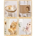 thumbnail image 4 of Cat Tree Yaheetech de ratán sintético de 91 cm con rascador, color beige, 4 of 9