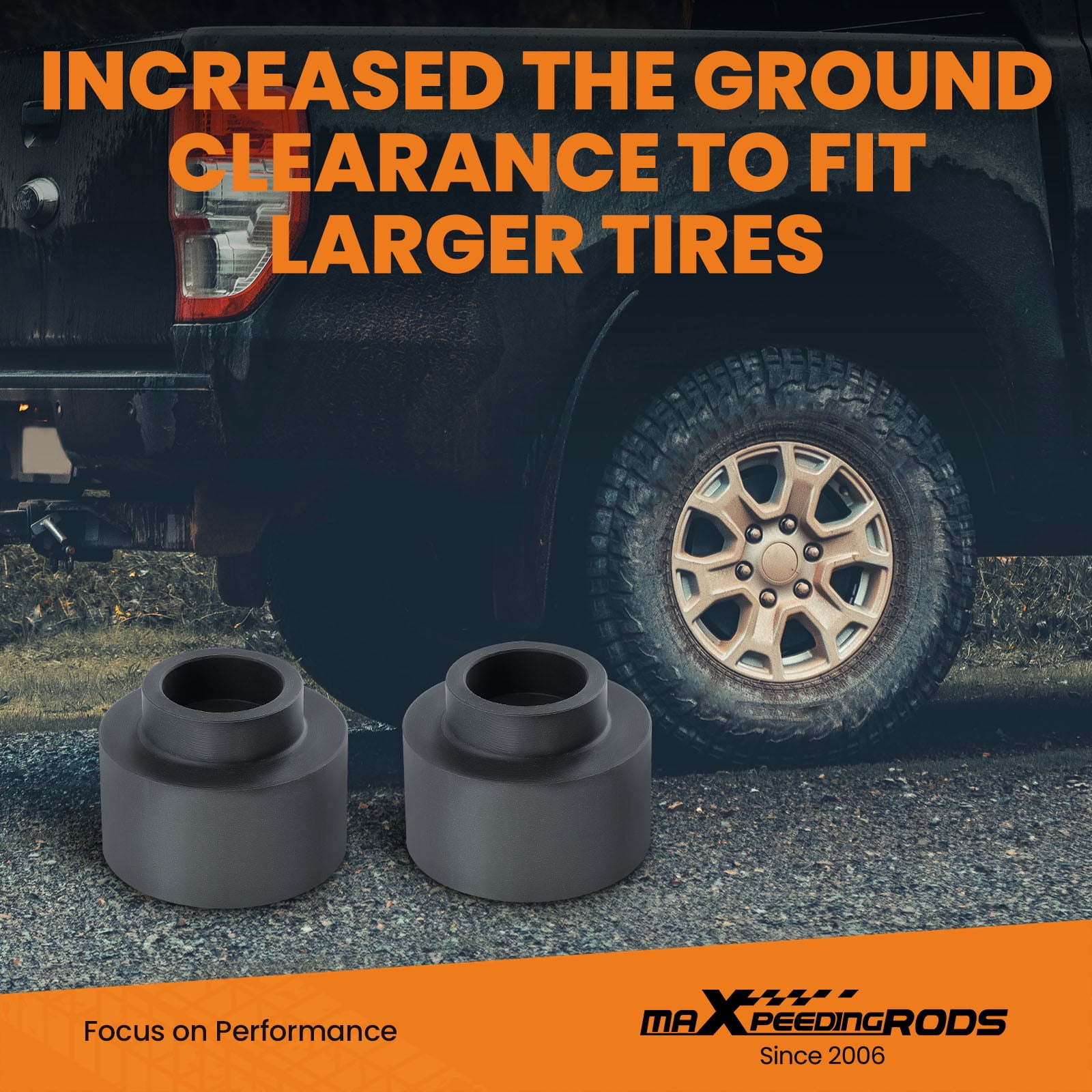 Maxpeedingrods 2inch Rear Suspension Leveling Spacer Lift Kit for Ram 1500 2009-2020 2WD 4WD