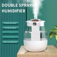 thumbnail image 1 of Large Capacity Air Humidifier for Home, Bedroom, And Office; Portable with High Mist Output; Desktop Nebulizing Humidifier; Dual Spray Large Mist Humidifier; Silent Digital Display Humidifier, 1 of 7