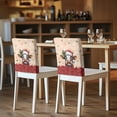 thumbnail image 5 of TSOVTHRID Breathable Chair Back Cover Cow Holly Poinsettia Snowflake Print Chairs Back Slipcovers Decorative Dining Chair Protector for Dining Room Kitchen Party Ceremony Christmas Decor, Set of 2, 5 of 7