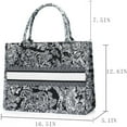 thumbnail image 2 of Novasphere Premium Eco Tote Bag - Reusable 16.5" Linen Blend, Fits 15" Laptop & All-Season Essentials | Hand-Embroidered Tiger, 2 of 7