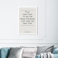 thumbnail image 2 of Wynwood Studio 'The First Step' Typography and Quotes Wall Art Canvas Print - White, Black, 16" x 24", 2 of 2