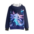 thumbnail image 5 of Uorisanigo Boys Girls Zip Up Hoodie Sweatshirt Velvet Lined School Long Sleeve Hoodies Bubble Axolotl Sweater with Pockets Athletic Tops Outerwear Fall Winter Clothes, 5 of 8