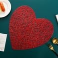 thumbnail image 2 of GQDIN Love Heart Shape Placemats for Valentines Day Table Decor, PVC Table Mat and Cup Coaster Set, 15 Inch Anniversary Wedding Dinner Party Decoration, Romantic Gift Idea, 2 of 9