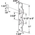 thumbnail image 2 of Prime-Line MP10385 Max Security Combo Strike, 1-5/8 Po x 11 Po, Acier, Nickel Satiné (Paquet Simple), 2 of 2