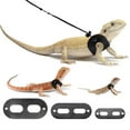 thumbnail image 4 of opvise 1 Set Lizard Traction Rope Adjustable Soft Comfortable Pet Lizard Traction Belt Reptile Harness Set Black, 4 of 7