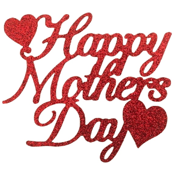 erfcxs Glitter Mother's Day Cake Insert Card Mother's Day Party Cake Decoration