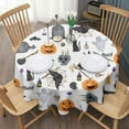 thumbnail image 3 of Halloween Pattern Round Tablecloth 60"x60",Wrinkle Wipeable Table Cloth for Kitchen Dining Room Picnic Patio Party, 3 of 6