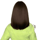 thumbnail image 5 of Peluca larga y recta negra para mujer, cabello liso, cabeza BOBO, pelucas de fibra química hasta los hombros, color negro y marrón, 5 of 5