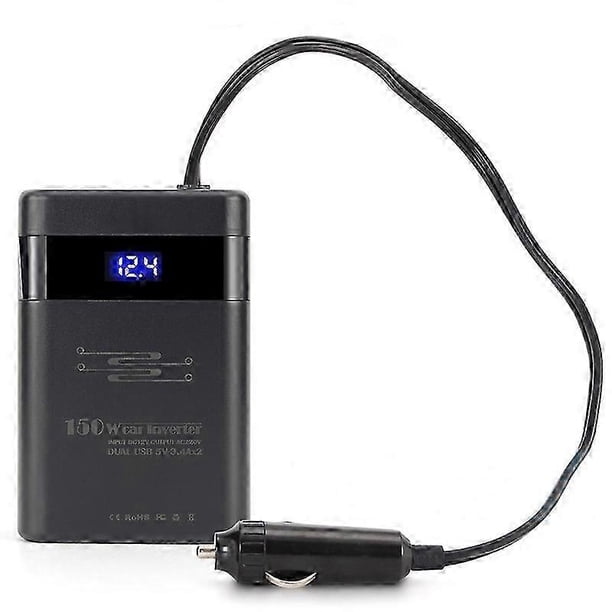 150W Pure Sine Wave Digital Inverter 12V to 220V Current Converter 300W Auto Power Socket With 2 USB sockets Car Inverters