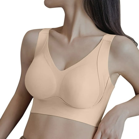 

CLZOUD Everyday Bra Women s Underwire Padded Bra Demi T Shirt Bra Convertible Bras for Women Khaki XXXL