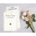 thumbnail image 4 of Inkdotpot Bridal Wedding Shower Bachelorette Party Bulk Blank Square Fill In Gift Ideas 50Gold ConfettiBingoGameCards, 4 of 7