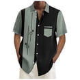 thumbnail image 1 of Playeras Lisas Para Hombre, Moda De Verano Para Hombre, Informal, Playero, Estampado Digital 3D, Solapa, Botón, Camisa De Manga Corta, Camiseta Hawaiana, 1 of 4