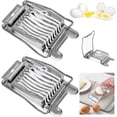 thumbnail image 1 of Cortador de huevos de acero inoxidable Cortador de huevos Cortador de huevos multifuncional 2 en 1 Cuñas de cortador de huevos de acero inoxidable para rebanar frutas de huevo cocidas (2, 1 of 4